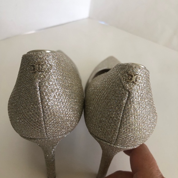 Sam Edelman Hazel Pointed Toe Slip-On Stilettos Light Gold/Silver Size 8 - Picture 5 of 16